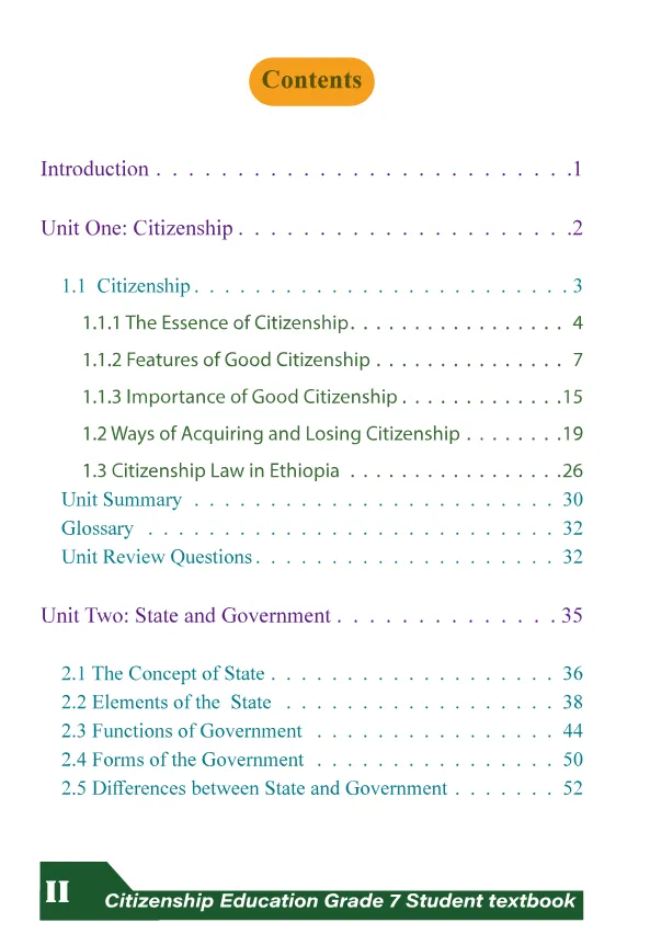 Download Ethiopian new Curriculum grade 7 citizen education Student Textbook PDF